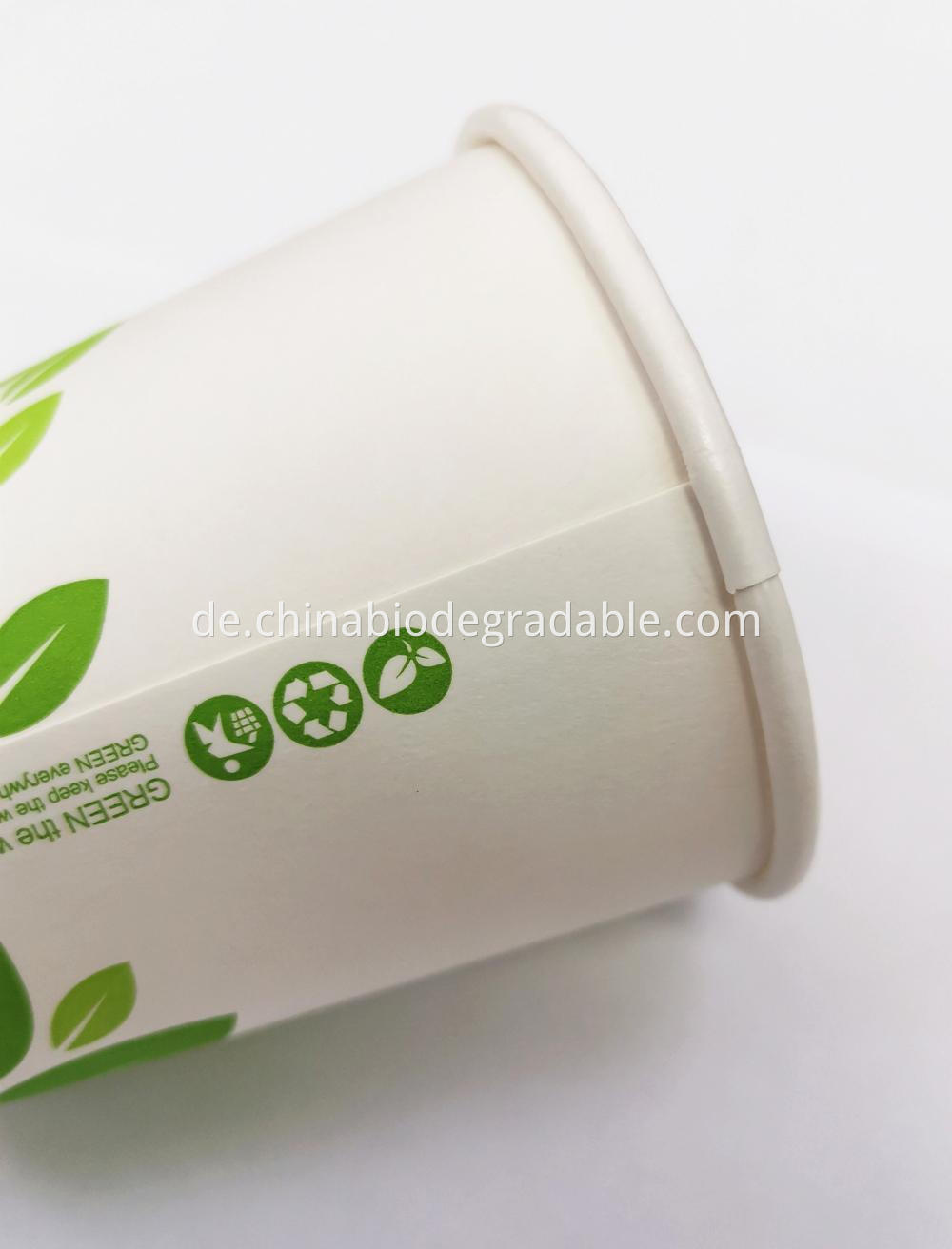 PLA Certified Compostable Disposable Coffee Ripple Cups 8oz